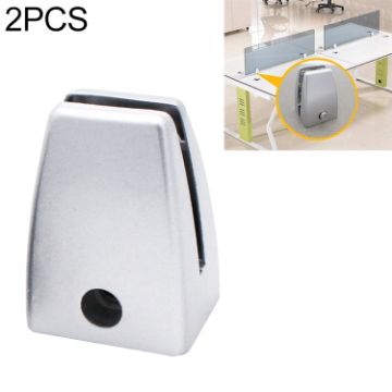 Space Aluminum Desk Screen Clamps - 2 PCS, White Screen Baffle - 1