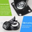 Silent Universal Brake Wheels - 2 PCS 1.5" for Furniture & Coffee Table - 5