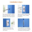 107 Stainless Steel Invisible Door Bead Spring Lock - 1 Pair - 5