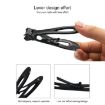 Stainless Steel Nail Clipper Nipper, Size S, 6.9 x 1.3cm (Black) - 4
