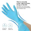 Blue Disposable Butyronitrile Gloves 100pcs, Size L, 9-10cm Palm Width - 3