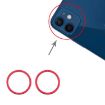 iPhone 12 Rear Camera Glass Lens Protector Ring 2 PCS - Red - 1