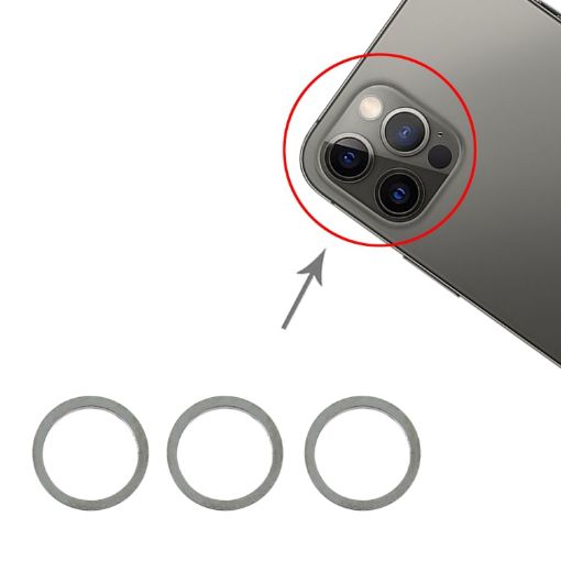 iPhone 12 Pro Rear Camera Lens Protector Ring 3 PCS - Aqua Blue - 1
