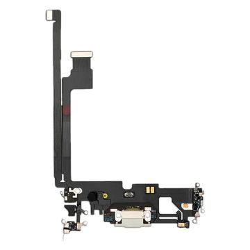 iPhone 12 Pro Max Charging Port Flex Cable (White) - Original Replacement - 1