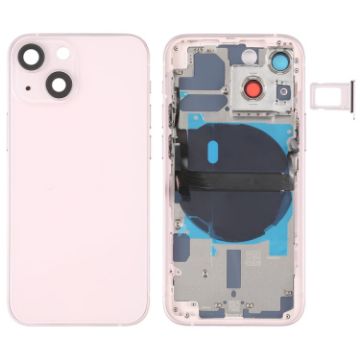 iPhone 13 mini Pink Battery Back Cover with Keys, Tray, Flex & Charging - 1