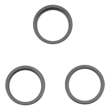 iPhone 14 Pro Rear Camera Glass Lens Protector Ring 3PCS Black - 1