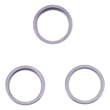 iPhone 14 Pro Rear Camera Glass Lens Protector Ring 3PCS Deep Purple - 1