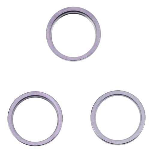 iPhone 14 Pro Rear Camera Glass Lens Protector Ring 3PCS Deep Purple - 1