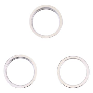 iPhone 14 Pro Rear Camera Glass Lens Protector Ring Silver 3PCS - 1