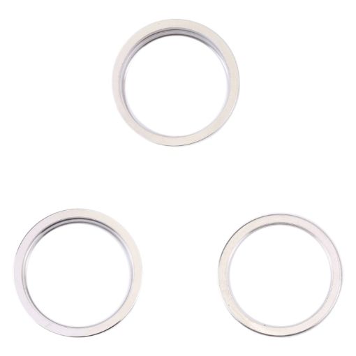 iPhone 14 Pro Rear Camera Glass Lens Protector Ring Silver 3PCS - 1