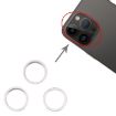 iPhone 14 Pro Rear Camera Glass Lens Protector Ring Silver 3PCS - 4