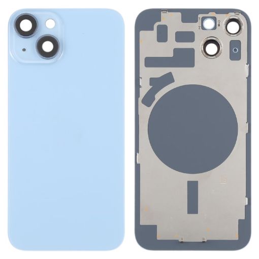 iPhone 14 Blue Back Housing Cover with Camera Lens Replacement - 1