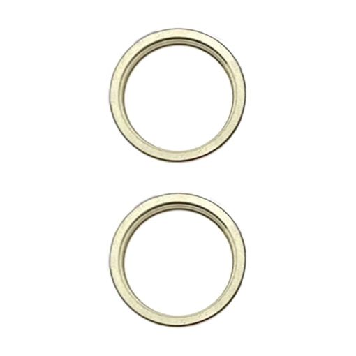 iPhone 15/15 Plus Rear Camera Glass Lens Protector Ring Set - Yellow - 1