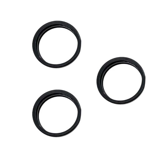 iPhone 15 Pro/Pro Max Rear Camera Glass Lens Protector Set (3pcs, Black) - 1