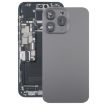 iPhone 15 Pro Max Glass Back Cover with Camera Lens (Black) - 1