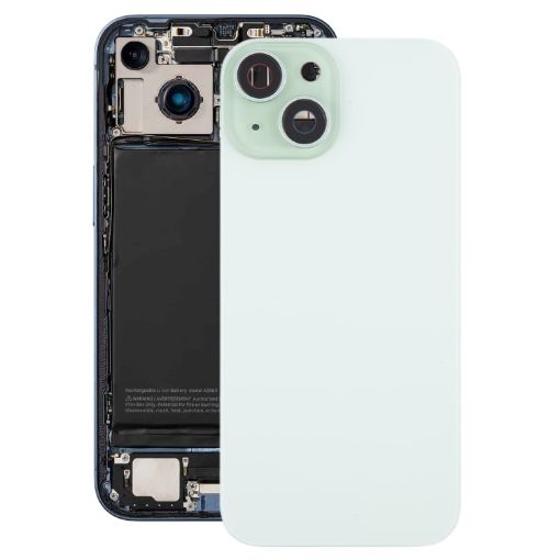 iPhone 15 Green Battery Back Cover with Camera Lens & MagSafe Magnet - 1