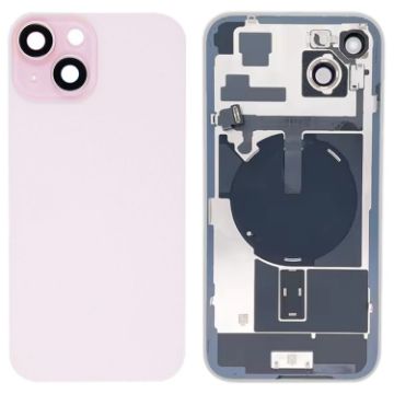 iPhone 15 Plus Pink Glass Back Cover with Flash Bracket & Wireless Charging - 1
