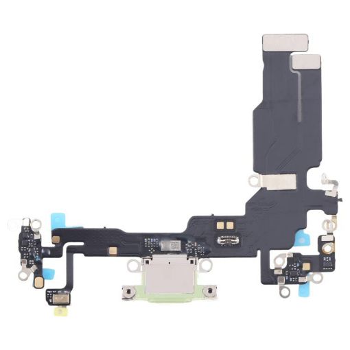 iPhone 15 Charging Port Flex Cable - Green Replacement Part - 1