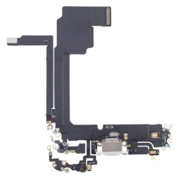 iPhone 15 Pro Max Charging Port Flex Cable - White - 1
