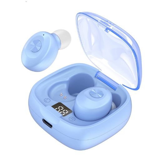 XG-8 TWS Bluetooth Earphone with Digital Display & Charging Box - Blue - 1