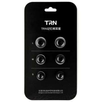 TRN Black Earphone Silicone Memory Foam Earplug - Comfortable Fit - 1