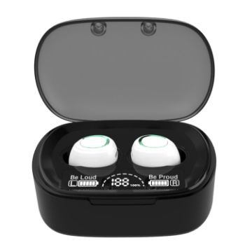MD06 Mini In-ear TWS Wireless Bluetooth Earphone with Touch Display (White) - 1