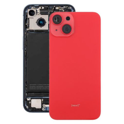 iPhone 14 China Version Red Battery Back Cover with Middle Frame - 1