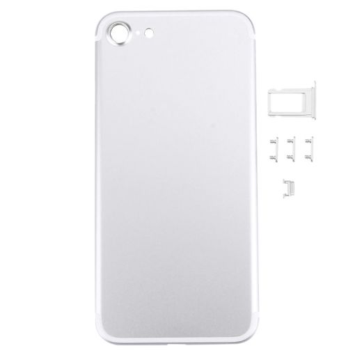 iPhone 7 5-in-1 Full Assembly Housing Cover Silver (Back + Keys) - 1