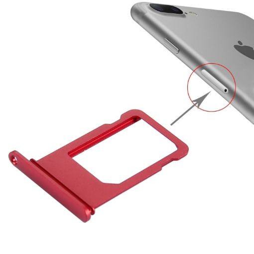 Red Card Tray for iPhone 7 Plus - Replacement SIM Holder - 1