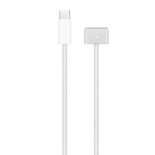 USB-C to Magsafe 3 Braided Fast Charging Cable, 2m, White - 1