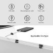 HG2392 50 PCS Desktop Cable Organizer Clips, Acrylic Transparent Gum - 3