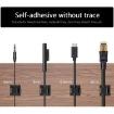 HG2392 50 PCS Desktop Cable Organizer Clips, Acrylic Transparent Gum - 5