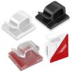 50 PCS HG2392 Desktop Data Cable Organizer Clips, Acrylic, White - 2