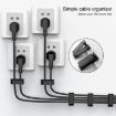 20 PCS HG2613 Desktop Data Cable Organizer Fixing Clip - Black - 6