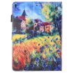 iPad Pro 10.5" Leather Case - Painted Village Pattern, Card Slots, Holder - 3