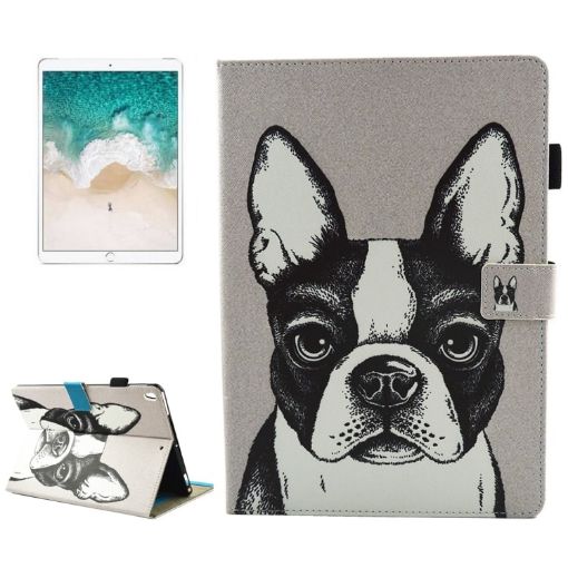 Bulldog Pattern Leather Case for iPad Pro 10.5" with Holder & Card Slots - 1