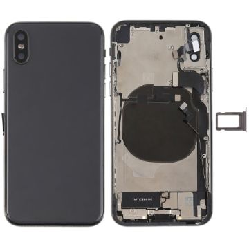 iPhone X Black Battery Back Cover Assembly with Buttons & Speaker - 1