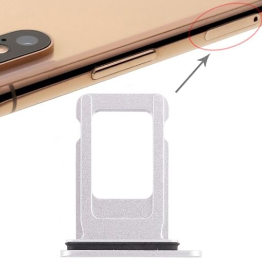 iPhone XR SIM Card Tray (Single SIM) - White - 1