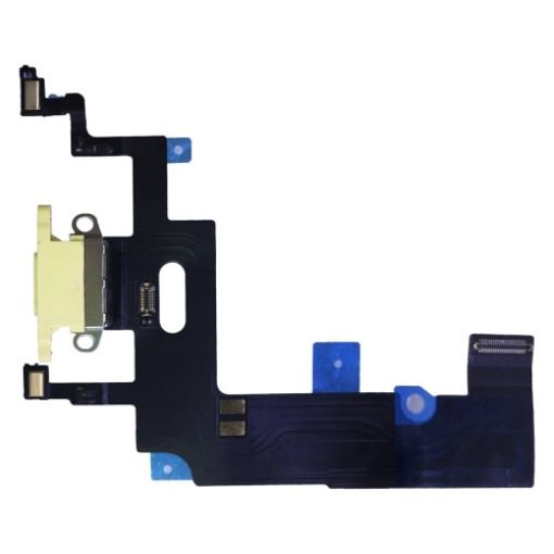 iPhone XR Charging Port Flex Cable - Yellow Replacement Part - 1