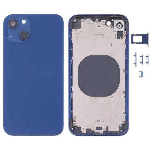 iPhone XR Back Housing Cover - iP13 Lookalike (Blue) - 1