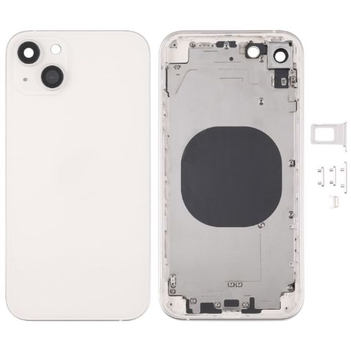 iPhone XR Back Housing Cover - iP13 Style Imitation (White) - 1