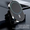 JJT-968 15W Magnetic Car Air Outlet Wireless Charger - Green - 9