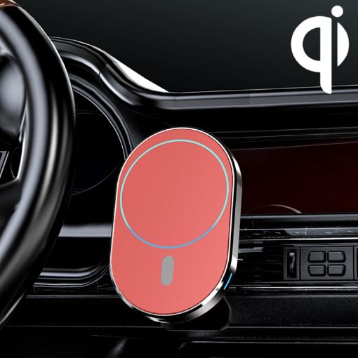 JJT-968 Red Magnetic Car Air Outlet Wireless Charger 15W Max Output - 1