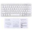 Ultra-thin WB-8022 Wireless Bluetooth Keyboard, Arabic Keys, Silver - 5