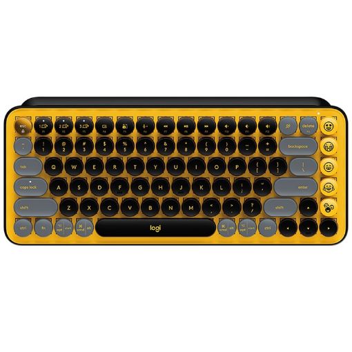 Logitech POP KEYS Yellow Bluetooth Mechanical Keyboard - Round Buttons - 1