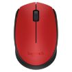 Logitech M170 Wireless Mouse, 1000DPI, USB, 2.4G Receiver, Red - 1