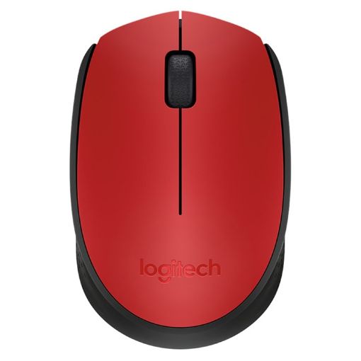 Logitech M170 Wireless Mouse, 1000DPI, USB, 2.4G Receiver, Red - 1