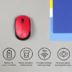 Logitech M170 Wireless Mouse, 1000DPI, USB, 2.4G Receiver, Red - 3