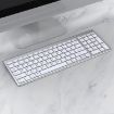 109 Three-mode Wireless Bluetooth Keyboard Silver - Compact & Versatile - 1