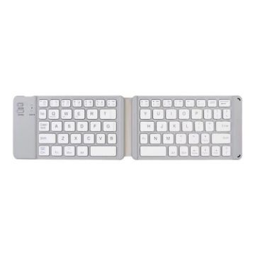 Compact Mini Wireless Bluetooth Folding Keyboard - White | Portable & Sleek - 1